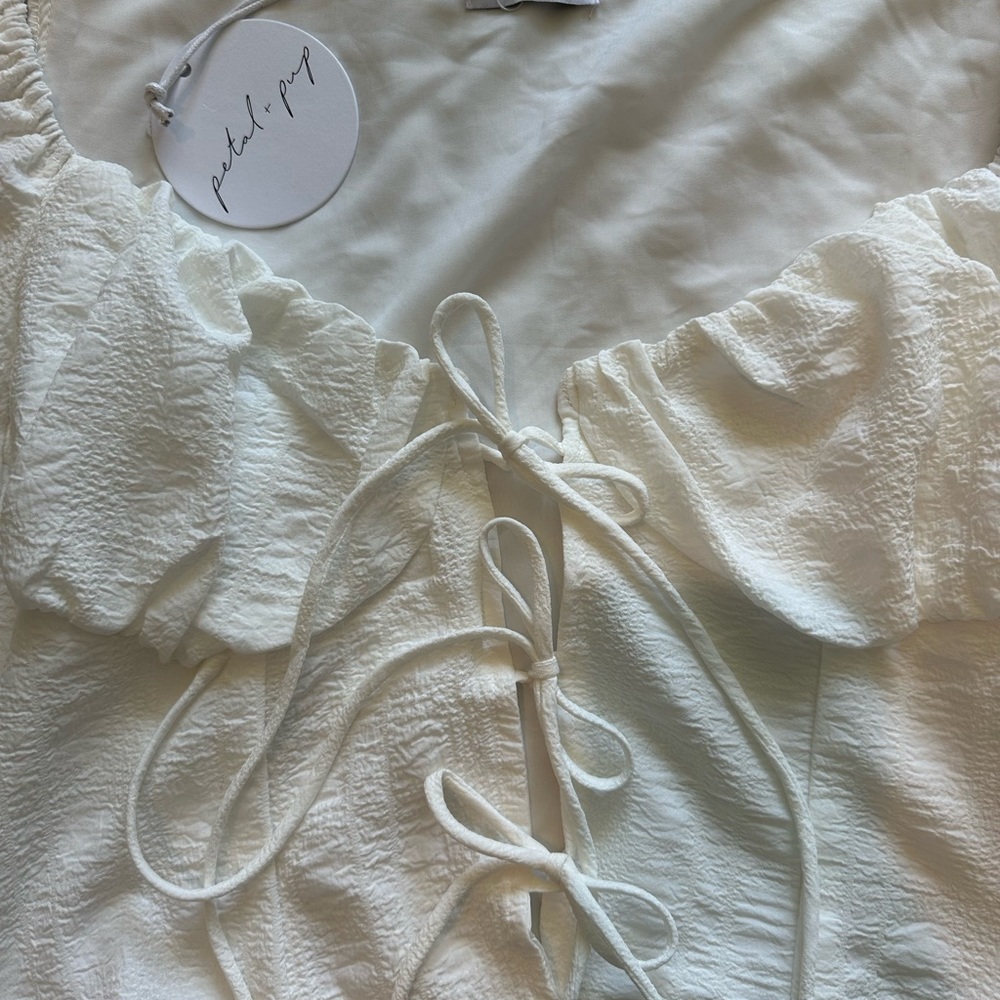 NWT Peasant Crop Top